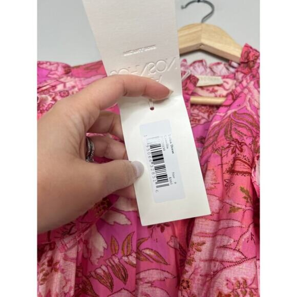 NWT Ulla Johnson Lulua Tiered Ruffled Mini Dress Women's Camellia Size: 8 - Picture 5 of 7